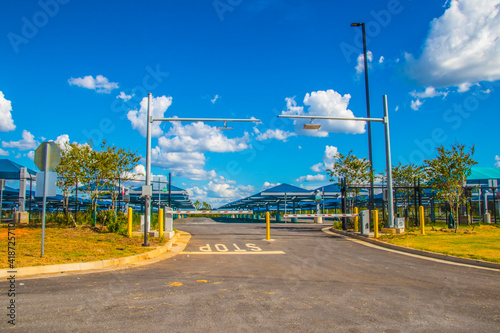 Hartsfield Jackson International Airport view of an empty parking area photo