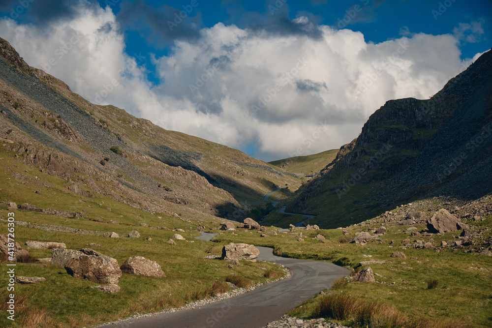 Fototapeta premium Countryside road in Lake District, UK