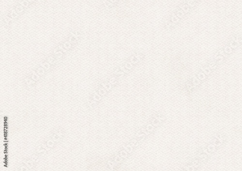 紗綾形模様の透かしがある和紙、和柄パターン背景素材