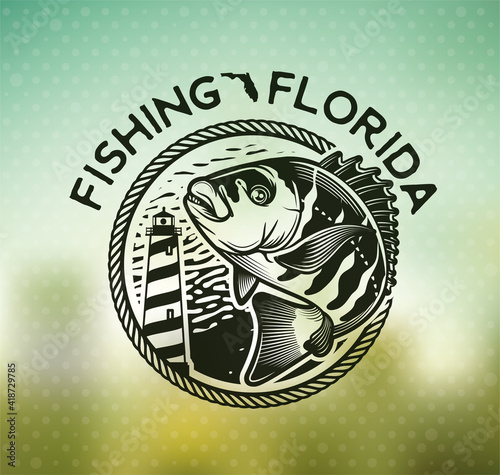 Vintage sheepshead fish emblems. and labels. Vector illustration.