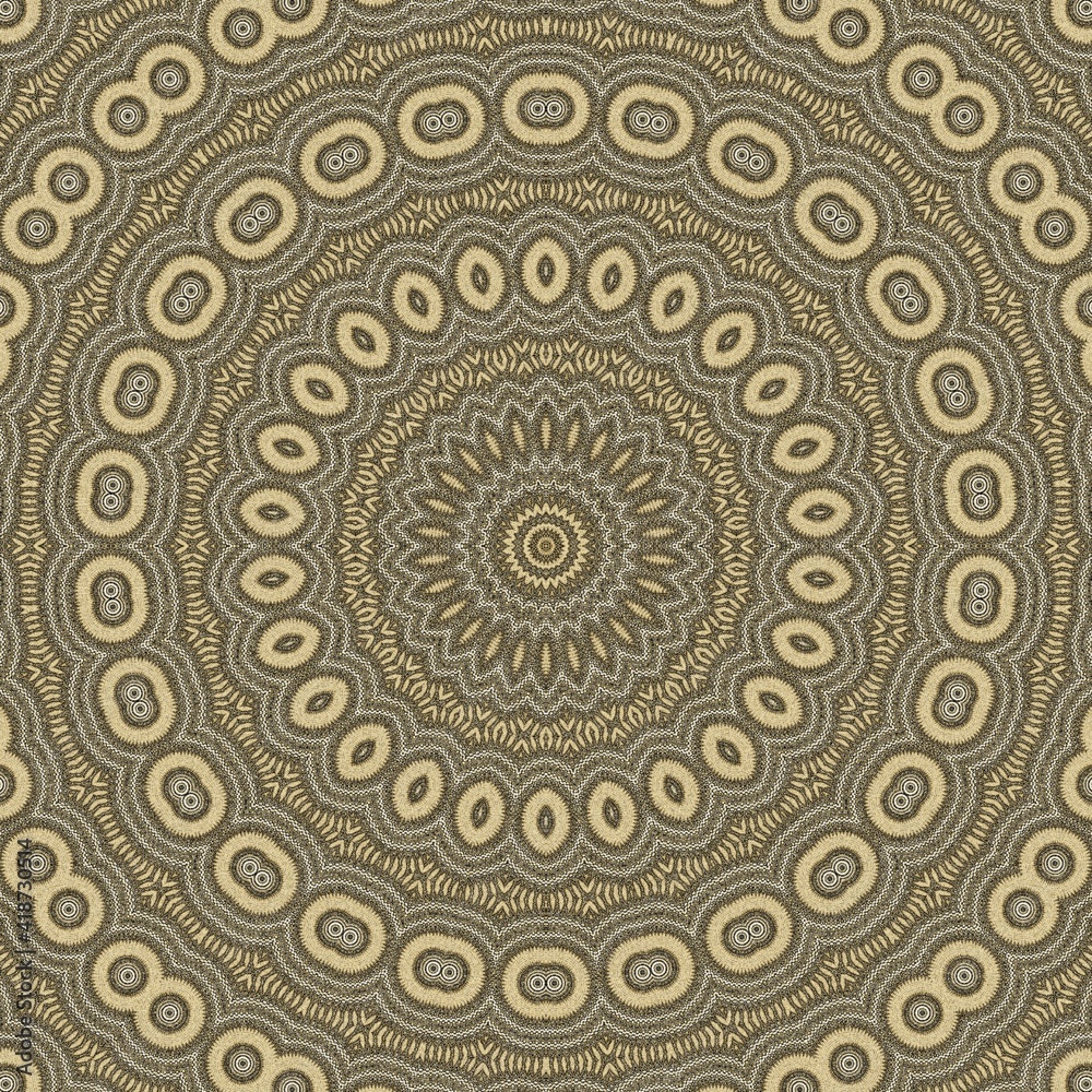 Abstract kaleidoscope pattern design for background, scarf pattern texture for print on cloth, cover photo, website, mandala decoration, retro, vintage, trend, 3d illustration, baroque, wallpaper