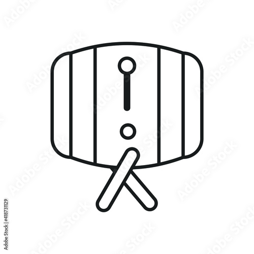 adhan caller drum vector set icon, simple pictogram illustration