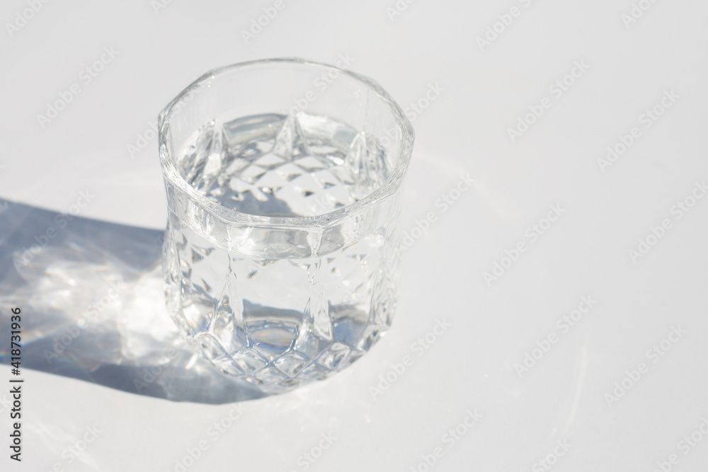 Glass of water on white background. Glass of water on white background.