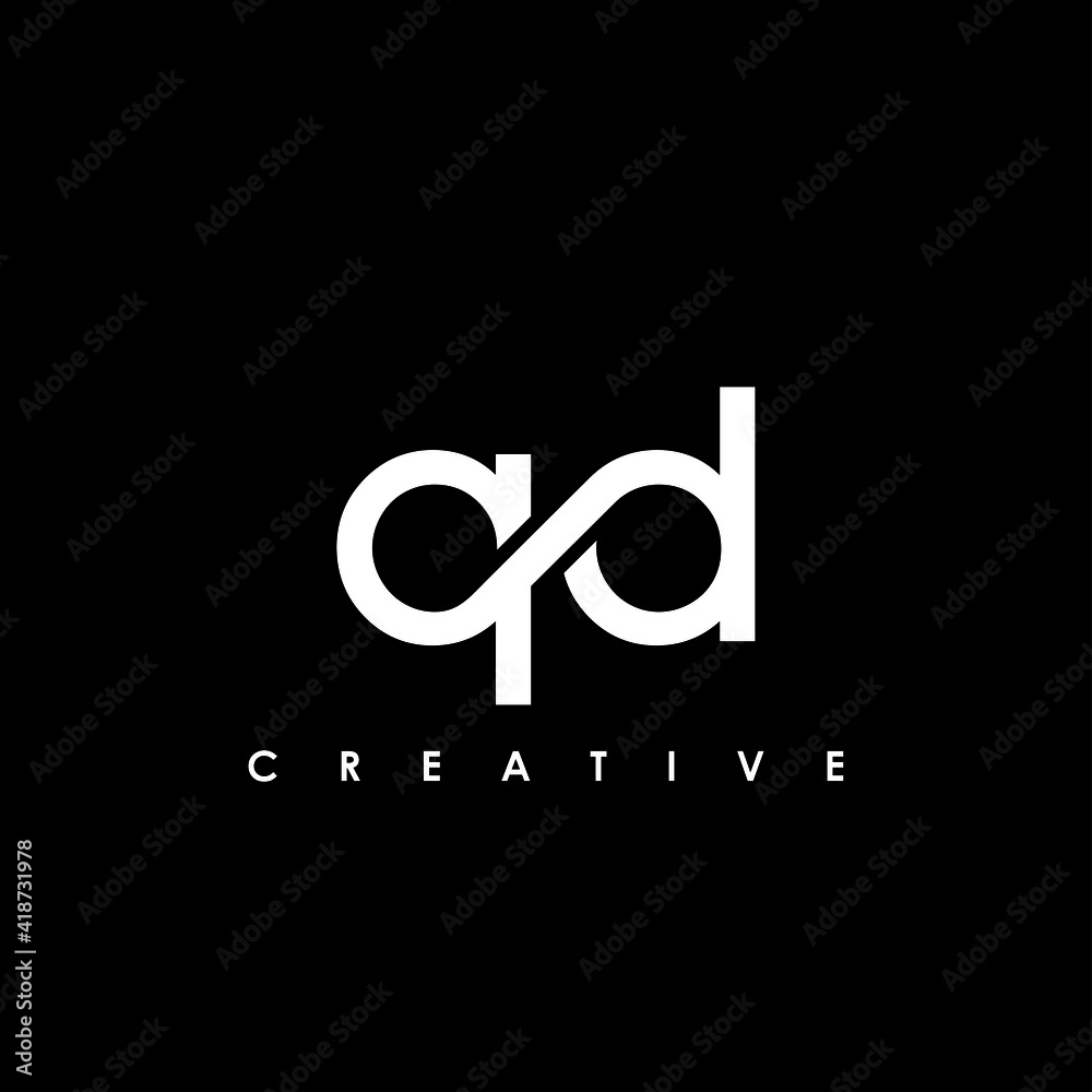 QD Letter Initial Logo Design Template Vector Illustration