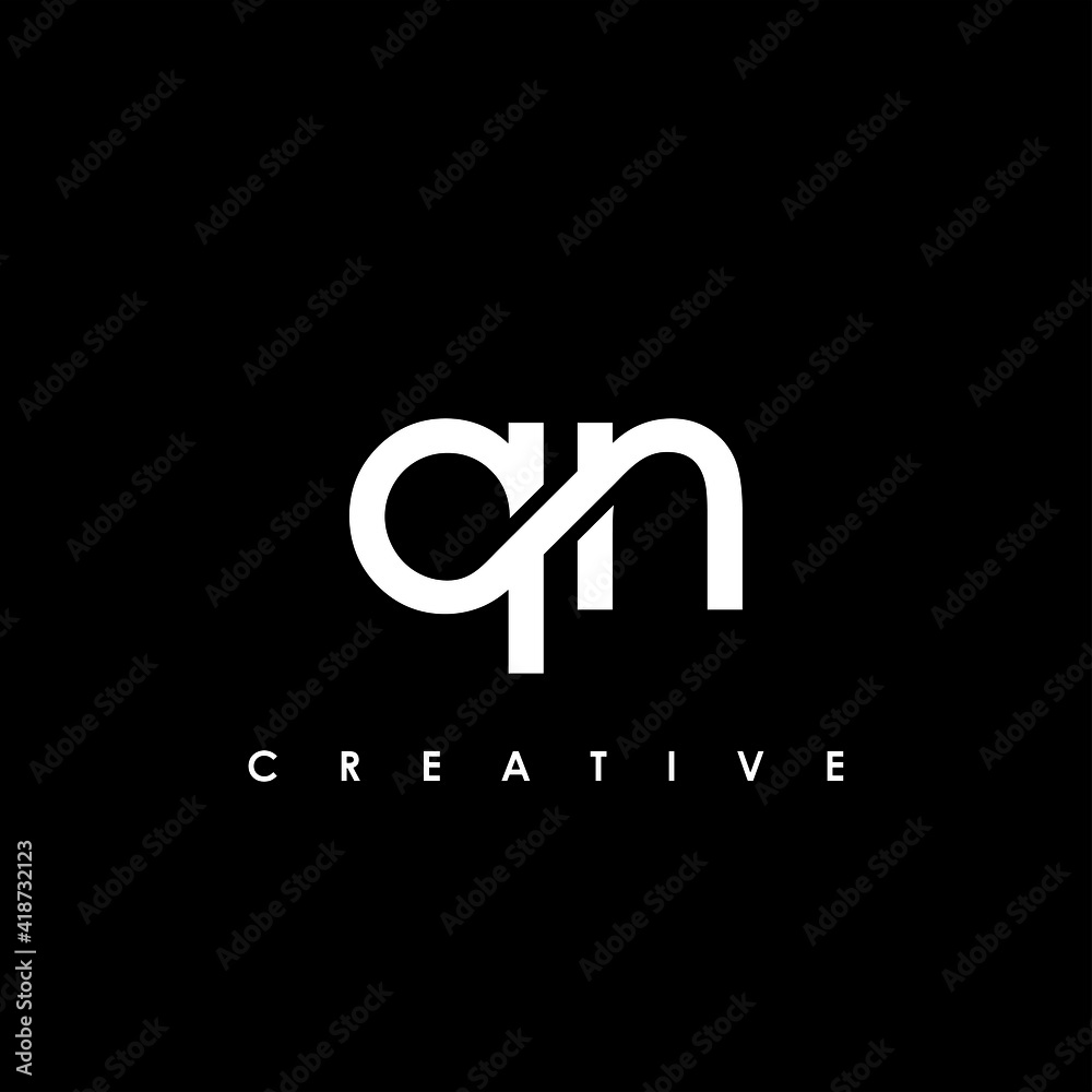 QN Letter Initial Logo Design Template Vector Illustration