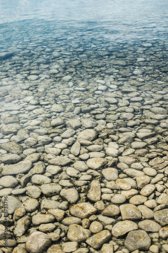 clear water lake stone