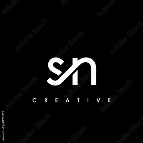SN Letter Initial Logo Design Template Vector Illustration
