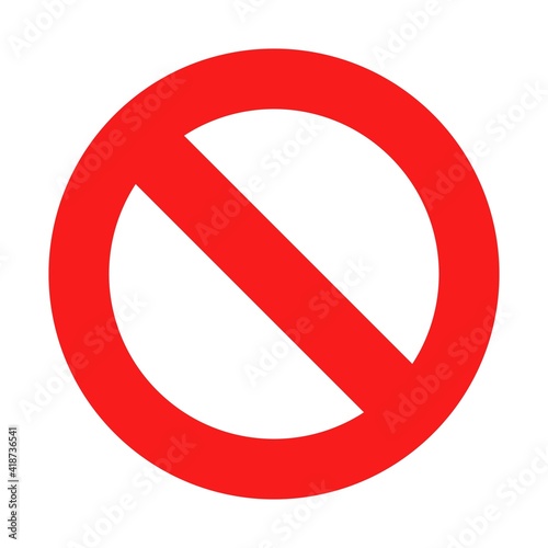 Prohibiting sign. Do not enter road sign with red crossed circle. prohibition sign icon flat design style.