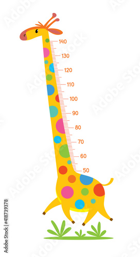 Giraffe meter wall or height chart or wall sticker