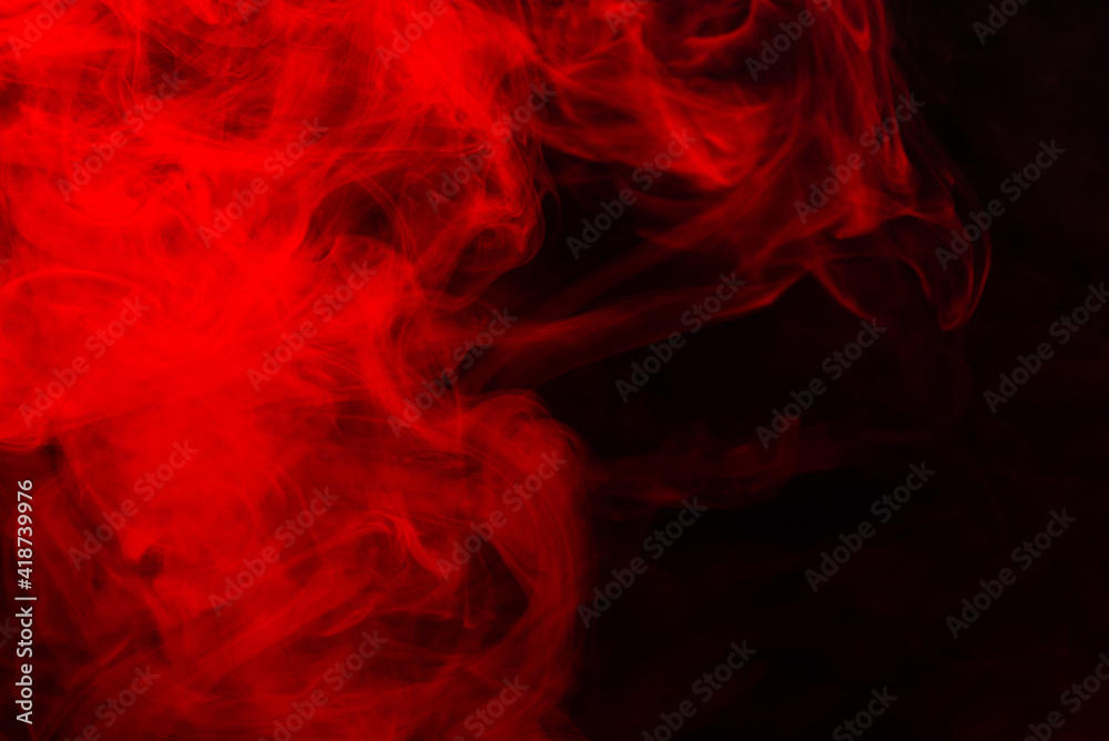 Red steam on a black background. Red steam on a black background.