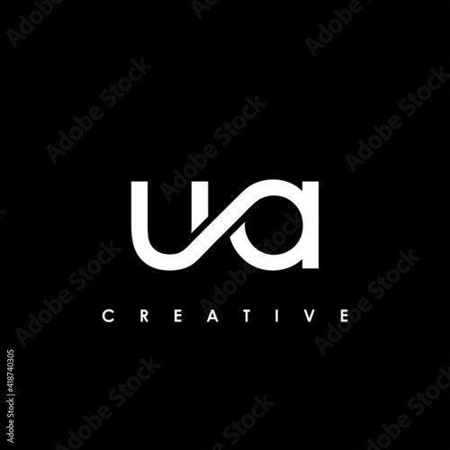 UA Letter Initial Logo Design Template Vector Illustration
