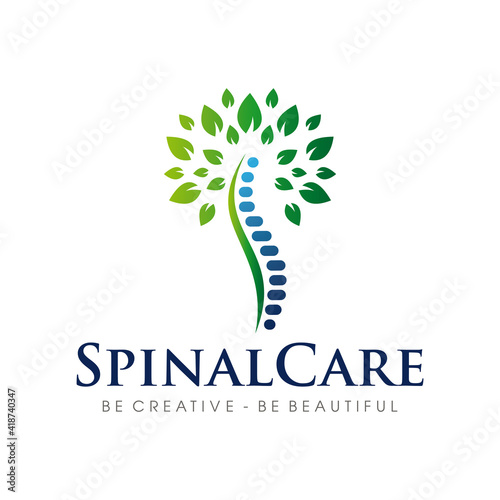 Spinal Care Logo Design Vector