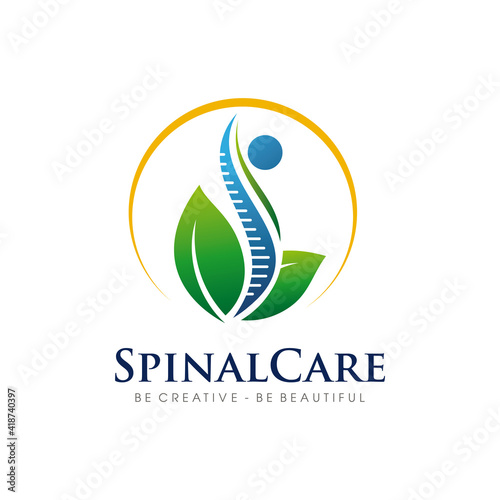 Spinal Care Logo Design Vector
