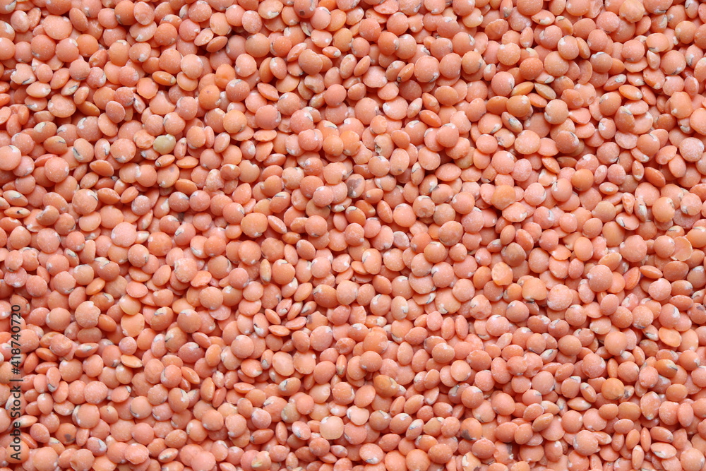 Lentil texture. Background with red lentil seeds. Cereal. Legumes. Healthy food. Lentil texture. Background with red lentil seeds. Cereal. Legumes. Healthy food.