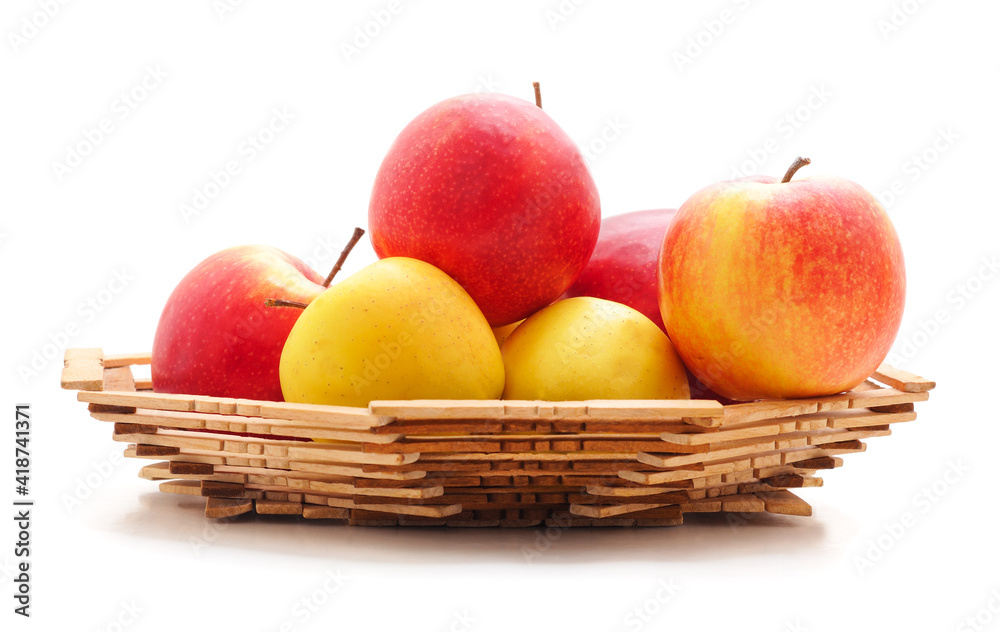 Apples in a plate. Apples in a plate.