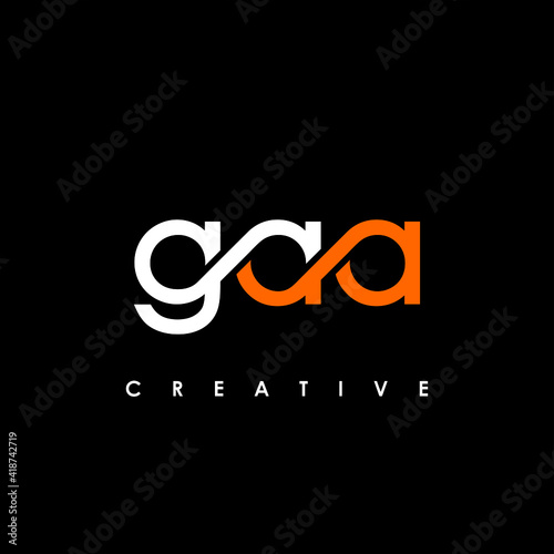 GAA Letter Initial Logo Design Template Vector Illustration photo