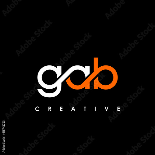 GAB Letter Initial Logo Design Template Vector Illustration