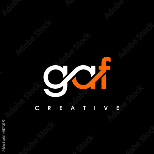 GAF Letter Initial Logo Design Template Vector Illustration