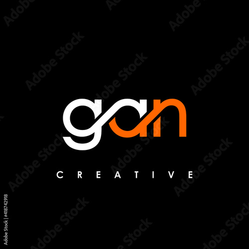 GAN Letter Initial Logo Design Template Vector Illustration