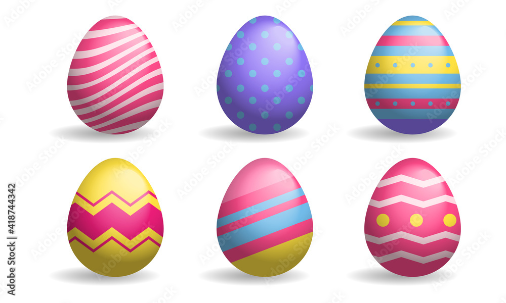 set of easter eggs set of easter eggs