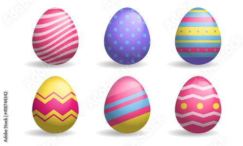 set of easter eggs
