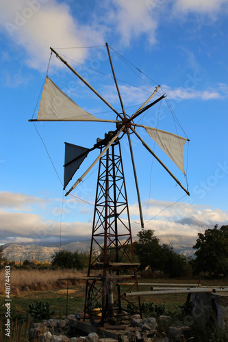 traditional windmill - Lasithi Plateau, Crete, Greece