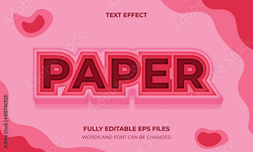 Editable 3D Text Effect With Papercut Style