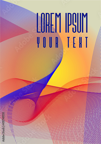 Abstract colored background with text Vector illustration for design