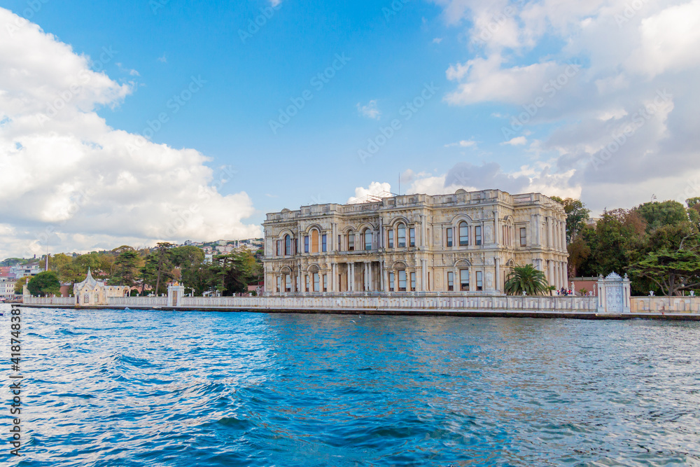 The Beylerbeyi Palace on asian coastline Bosporus Strait in Istanbul, Turkey. Beylerbeyi meaning 'Lord of Lords'