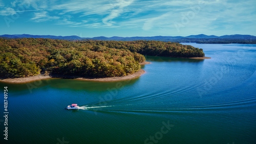 Fotografie Aerial View of Blue Ridge Lake