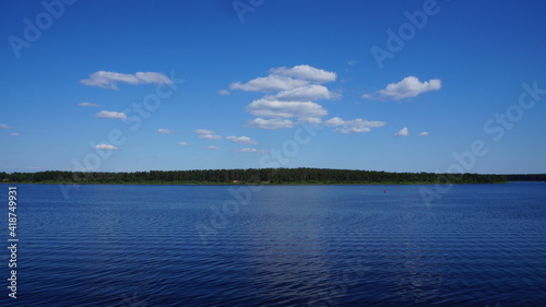clouds over the river Volga