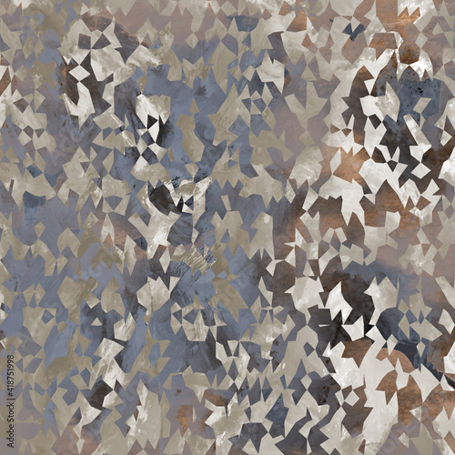 Geometric repeat pattern with distressed texture and color  © Graphics & textile
