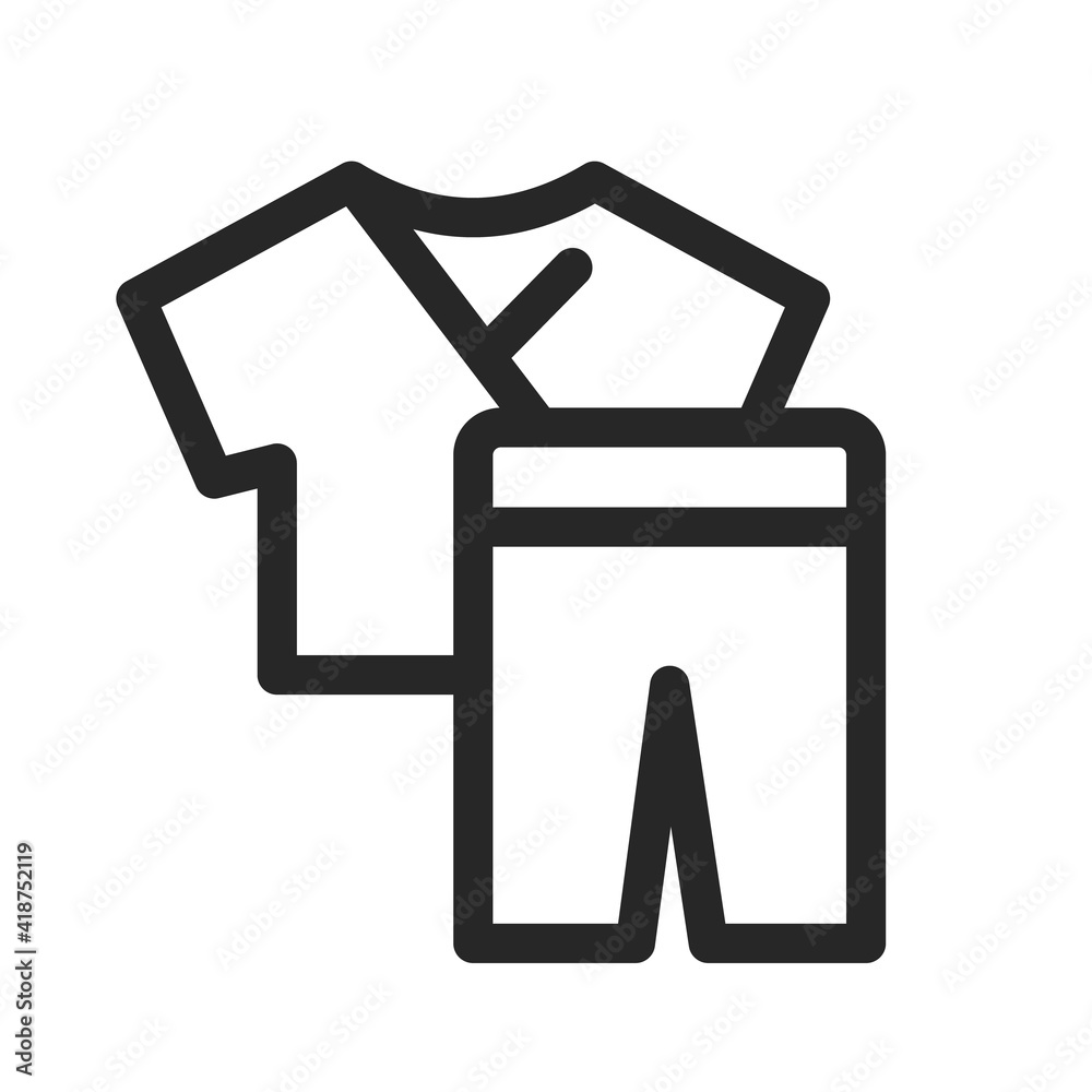 Medical Uniforms Scrub. Sets with pants and shirt icon. Clothes for doctors, nurses. Vector thin line linear illustration. Editable outline for web, UI, stories highlights. Medical Uniforms Scrub. Sets with pants and shirt icon. Clothes for doctors, nurses. Vector thin line linear illustration. Editable outline for web, UI, stories highlights.