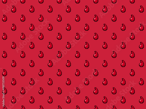 Pixel blood droplet background - seamless pattern