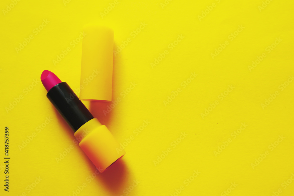 Set of lipsticks on color background Set of lipsticks on color background