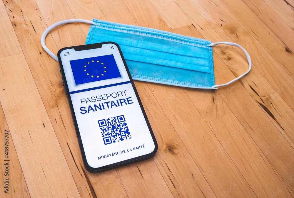 Passeport sanitaire - Concept de certificat de vaccination européen sur
