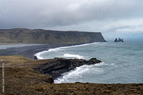 Reynisfjara Black Sand Beach in Vik, Iceland