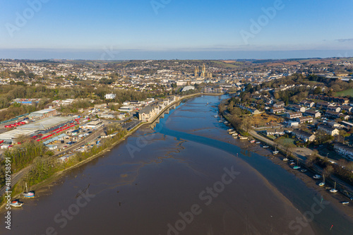 Aerial photograph taken near Truro, Cornwall, England