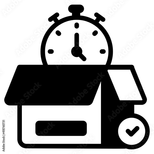 
Icon of timeboxing in solid editable design

