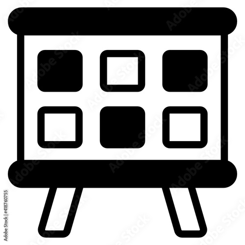 
A scrum board icon in solid design


