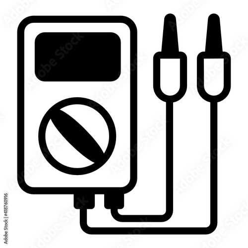 
A multimeter solid icon design

