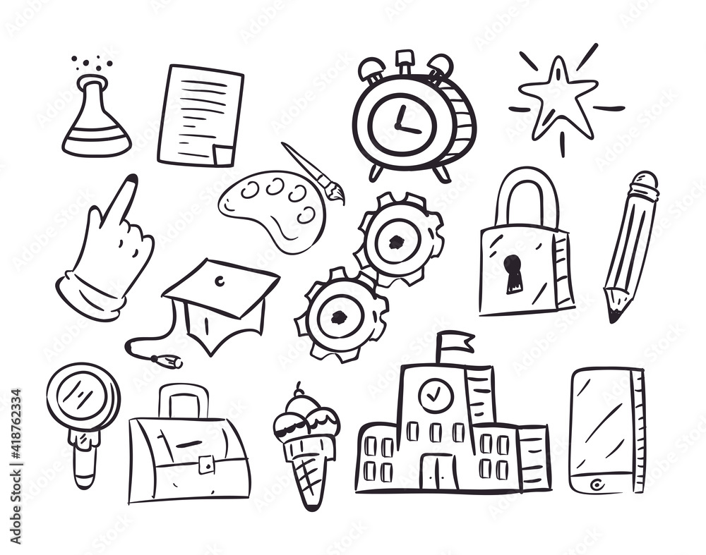 Fototapeta premium Doodle symbol set