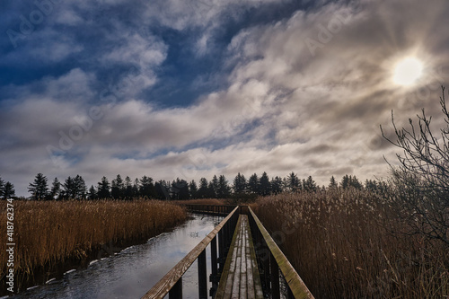 National Park Vejlerne walking paths in North West Denmark © Frankix