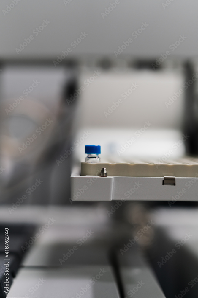 sample vial in laboratory equipment sample vial in laboratory equipment