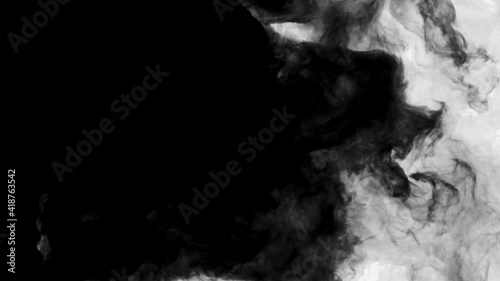 Smoke,Vapor,Fog - slow motion realistic smoke. Cloud for using in composition. Transition from white to black