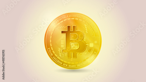 Gold bitcoin photo