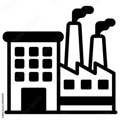 
An industrial icon in glyph vector 

