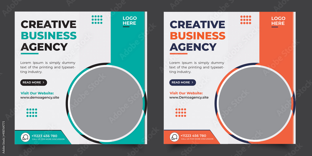 Business Agency marketing social media post template or digital marketing and business sale promo