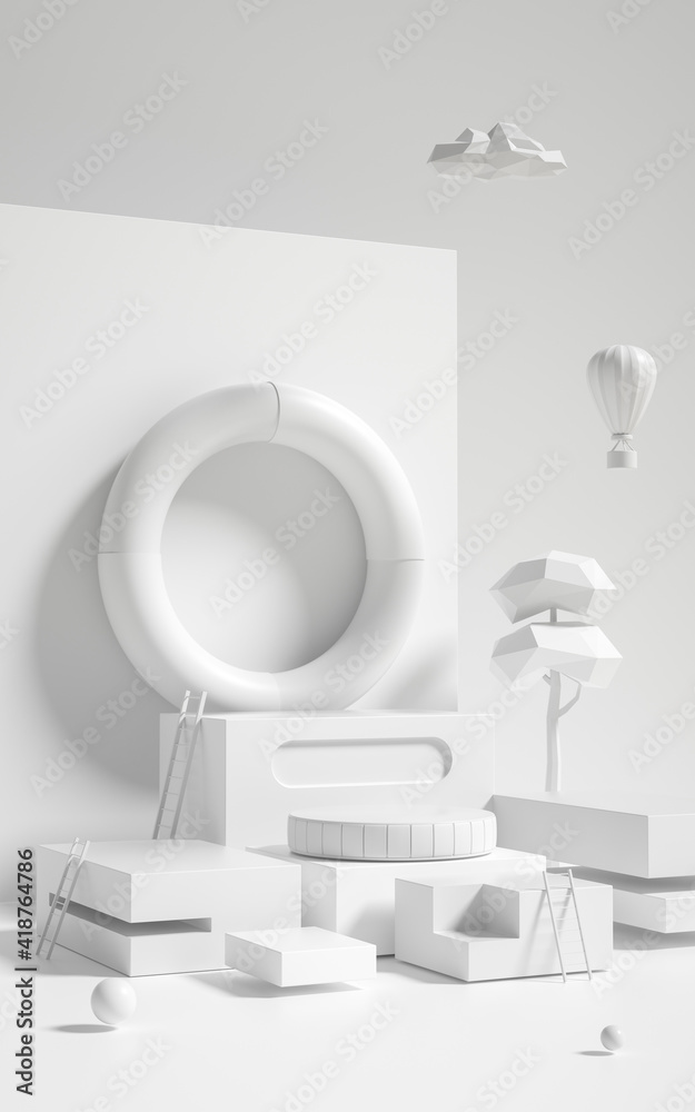 Still life creative map of 3D simulation scene Still life creative map of 3D simulation scene