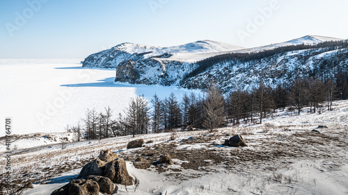The winding coast of Lake Baikal